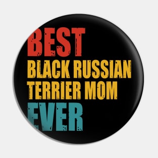 Vintage Best Black Russian Terrier Mom Ever T-shirt Pin