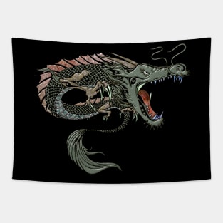 Angry asian dragon Tapestry