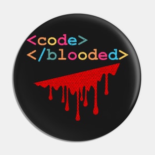 Code-Blooded with Syntax Colors Pin