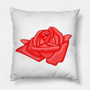 Beautiful cartoon red rose Pillow