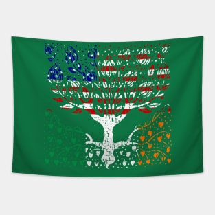 Irish Born American Grown Tree Tapestry