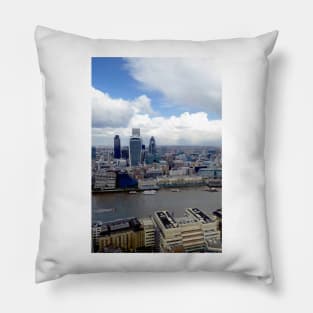 London City Skyline Cityscape England Pillow