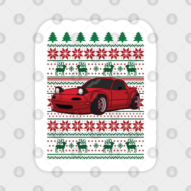 Miata ugly sweater shop