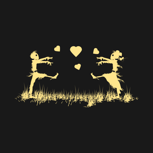 Zombies in Love Yellow by ArtingBadass