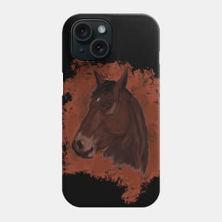 Realistic digital horse portrait Phone Case