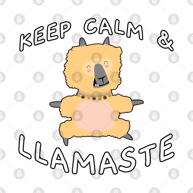 Keep Calm And Llamaste Pose 5 by Shawnsonart