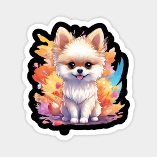 Fluffball Lovely Pomeranian Puppy Magnet