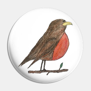 The Melancholy Robin Pin