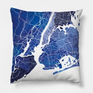 New York City Map Pillow