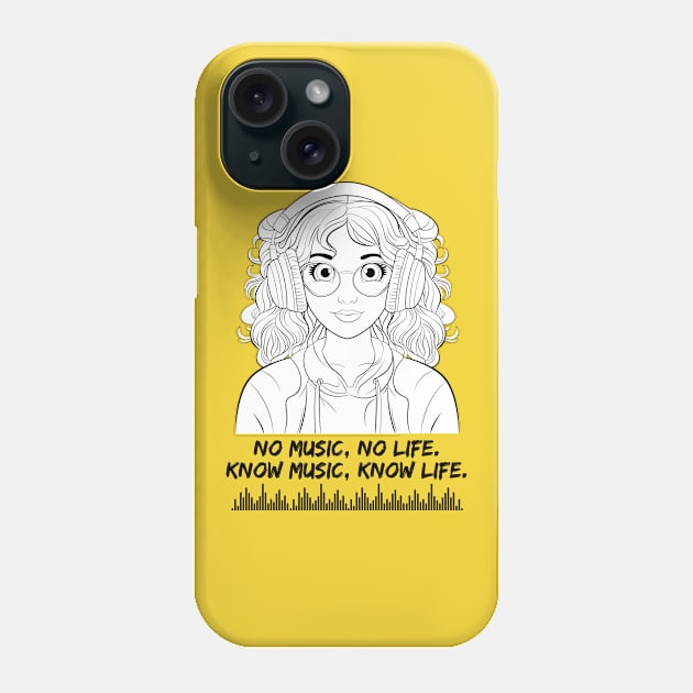 No music, no life. Know music, know life Phone Case by JK Mercha