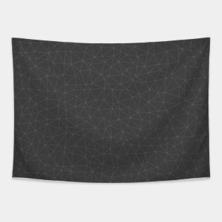Elegant White grey geometric mesh pattern Tapestry