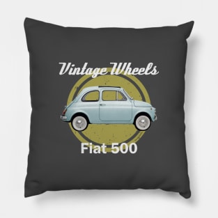 Vintage Wheels - Fiat 500 Pillow