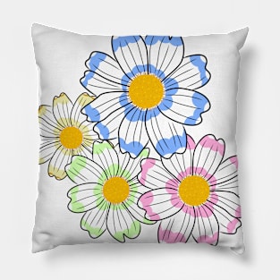 cosmosflower blossom flowerpattern floral Pillow