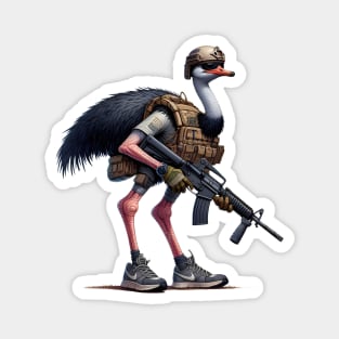 Tactical Ostrich Magnet