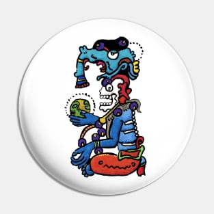 Mayan Death God Pin