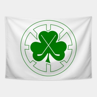 Spoked Shamrock Hockey Tapestry