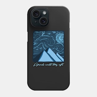 Pyramids Amidst Starry night Phone Case