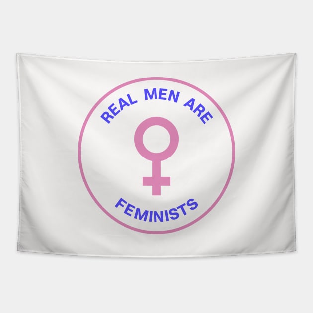 Real Men Are Feminists Tapestry by Football from the Left