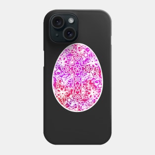 Pink, Violet and White Easter Egg Pysanky Style | Cherie's Art(c)2021 Phone Case