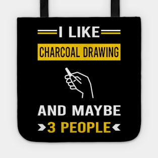 3 People Charcoal Drawing Tote