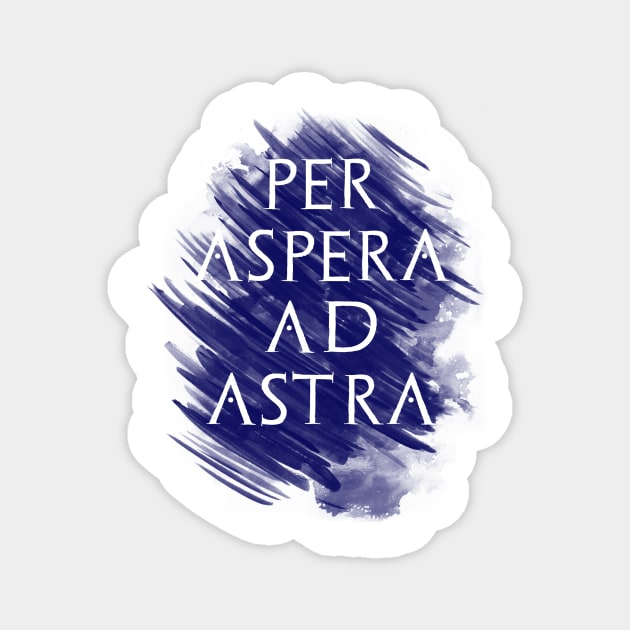 Per aspera ad astra Magnet by hedehede