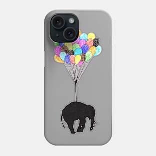 Elephant on balloons Phone Case