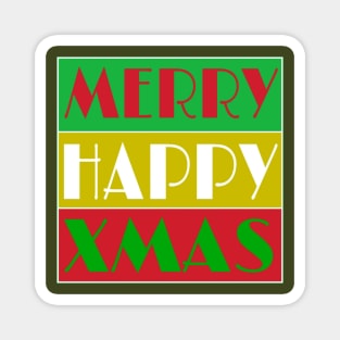 Merry Happy Xmas - Front Magnet