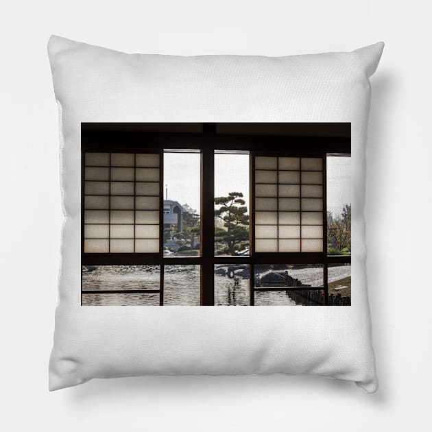 Japanese Garden Woodley Park California 4 Pillow by Robert Alsop