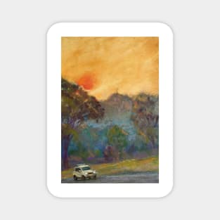 Bushfire sunset Magnet