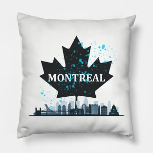 Montreal Canada Skyline Pillow