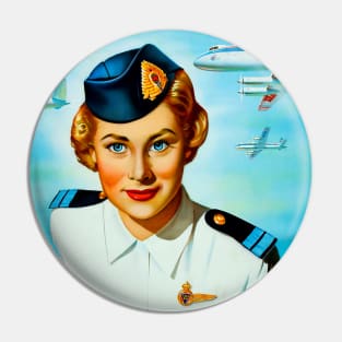 Fly TAA - Vintage Travel Poster Pin