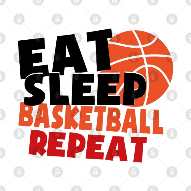 Eat sleep basketball repeat - basketball lover by artdise