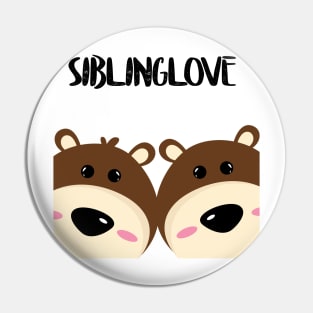 Twins teddy bears sibling love Pin