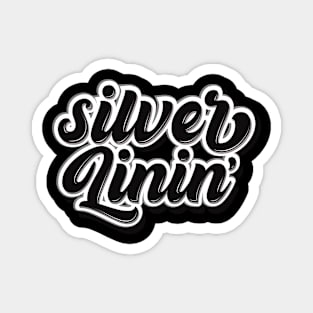 Silver Lining Typography Design Magnet