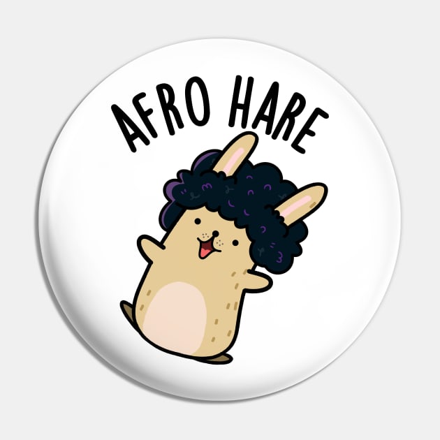 Afro Hare Funny Rabbit With Afro Pun Pin by punnybone