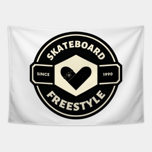 Skateboard freestyle love Tapestry