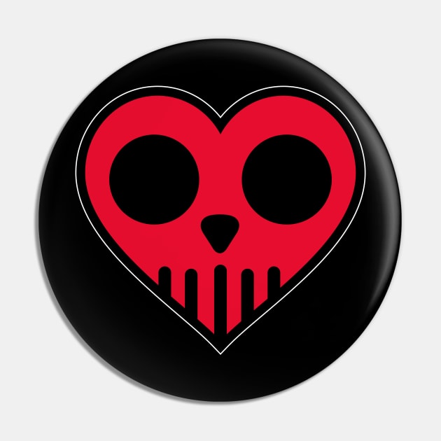 LoveSkull Pin by rt-shirts