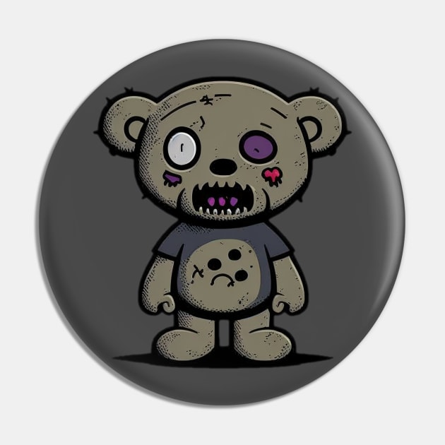 Cute Zombie Bear Pin by The Experience