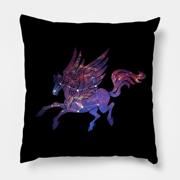 Pegasus constellation Pillow by mercert