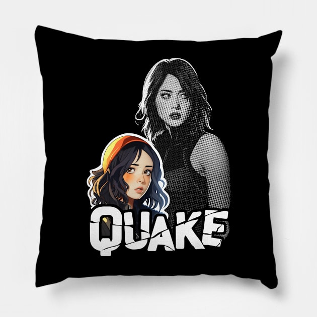 Skye - Daisy Johnson - Quake - white Pillow by AO01