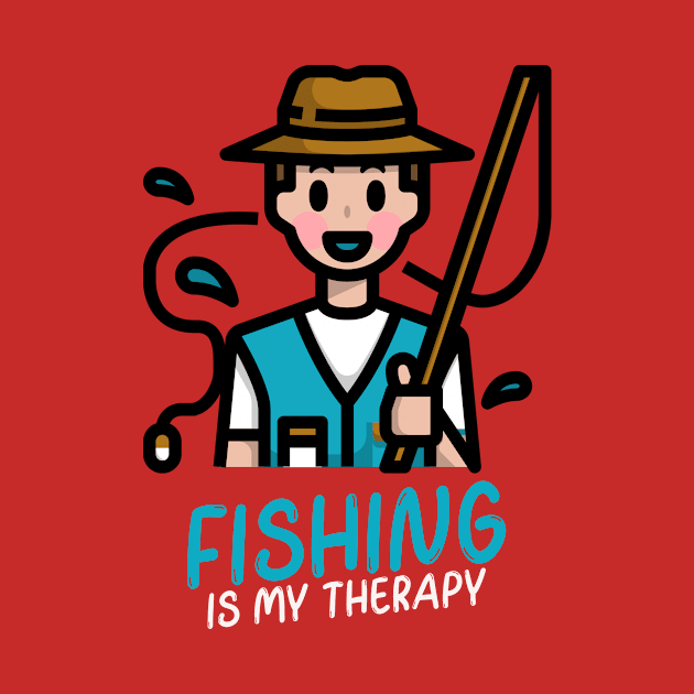 Fishing is my therapy 5 by Cectees