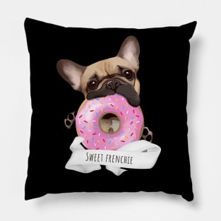 french bulldog sweet donuts for frenchie lover Pillow