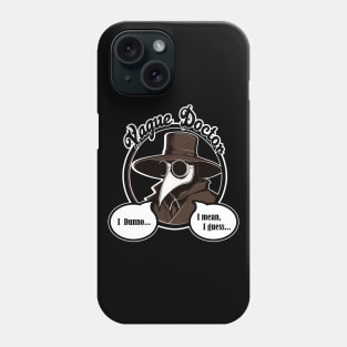 Vague Doctor -White Outlined With Brown Accent Color Phone Case