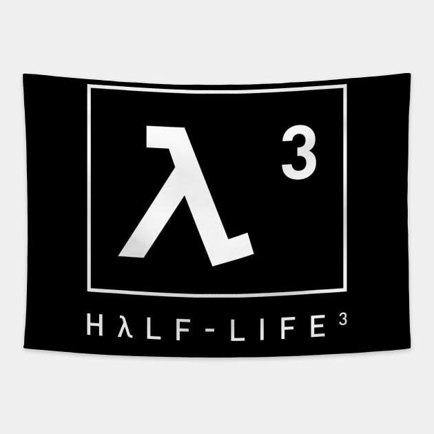 Half Life 3 Light Lambda Symbol Tapestry by Hataka