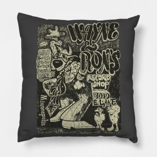 Wayne and Ron’s Record Shop 1971 Pillow