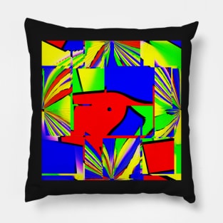 Bright and colorful: blue, red, green etc. Pillow