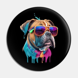 Cool Boxer Sunglasses and Paint Pin