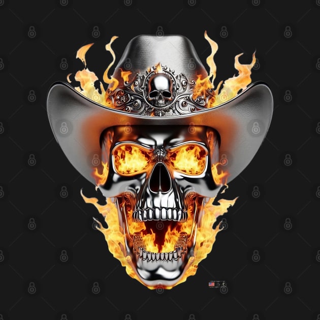 Flaming Skull Cowboy by focusln by Darn Doggie Club by focusln