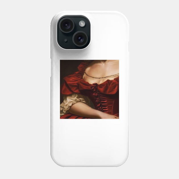 aesthetic Franz Xaver Winterhalter red dress Phone Case by faewildlingart