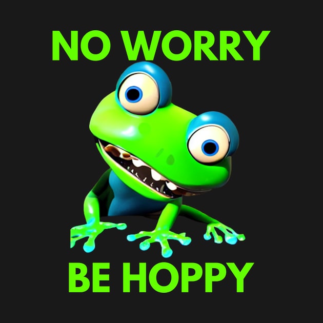 Frog No Worry Be Hoppy by divawaddle